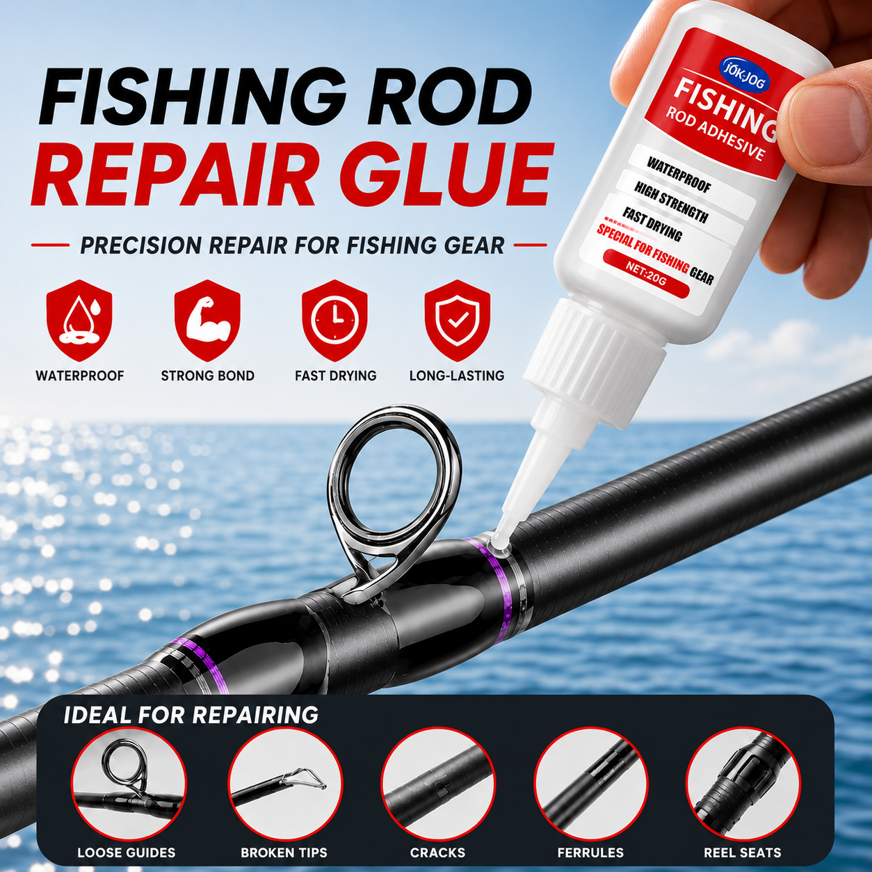 Fishing Rod Guide Replacement - Ifubo Fishing Rod Adhesive, Multifunctional Fishing