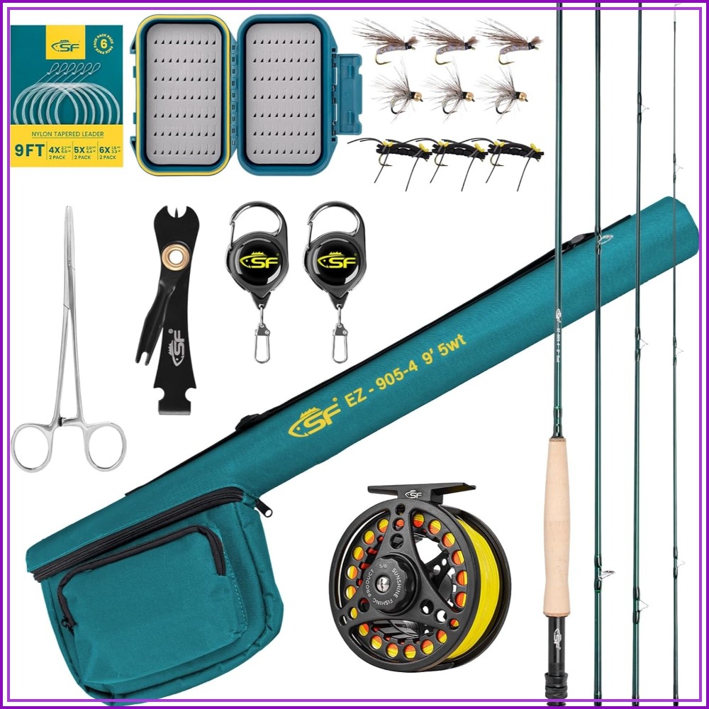 Fishing Rod Combo - Fly Fishing Rod Combo Starter Kit