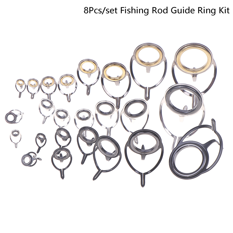 8Pcs Fishing Tackle Stainless  - Fishing Rod Guide Replacement incelemesi ve fiyatı