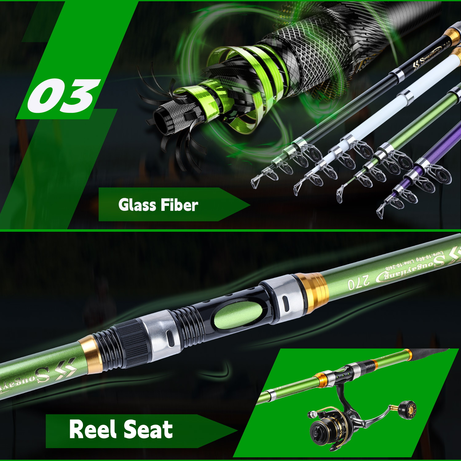 Sougayialng spinning fishing r - Fishing Rod Combo incelemesi ve fiyatı