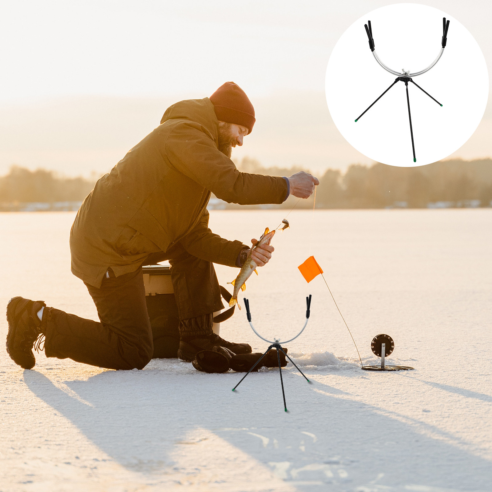1Pcs Metal Fishing Rod Rack Ad - Fishing Rod Ice incelemesi ve fiyatı