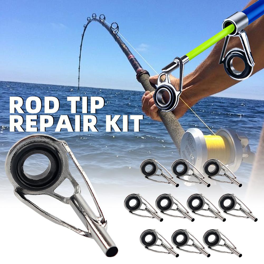 Rod Tip Repair Kit 10pcs Fishi - Fishing Rod Guide Replacement incelemesi ve fiyatı