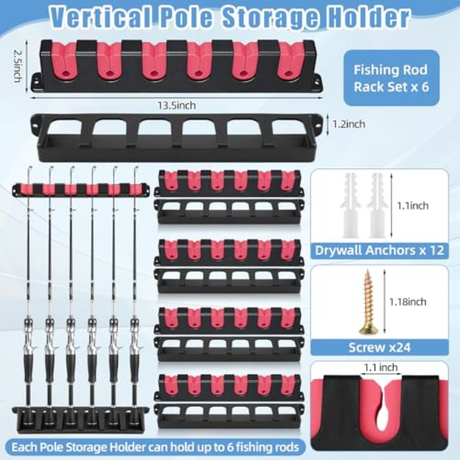 6set Fishing Rod Holders for 1 - Fishing Rod Rack incelemesi ve fiyatı
