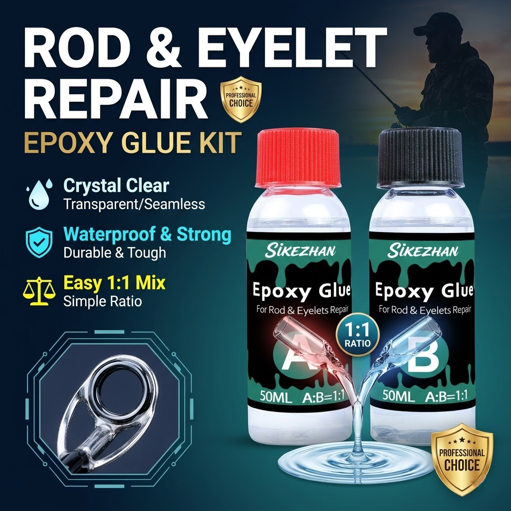 Clear 2-Part Fishing Rod Epoxy - Fishing Rod Guide Replacement incelemesi ve fiyatı