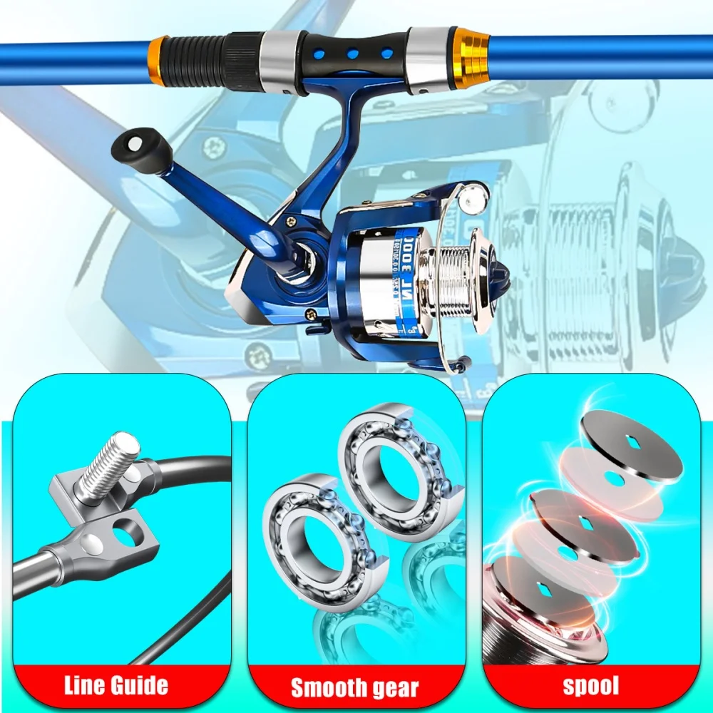 2.1-3.6M Telescopic Glass Fibe - Fishing Rod Spinning incelemesi ve fiyatı
